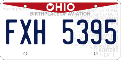 OH license plate FXH5395