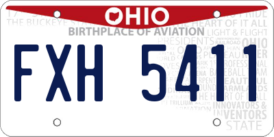OH license plate FXH5411