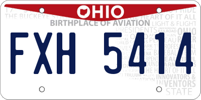 OH license plate FXH5414