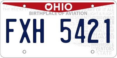 OH license plate FXH5421