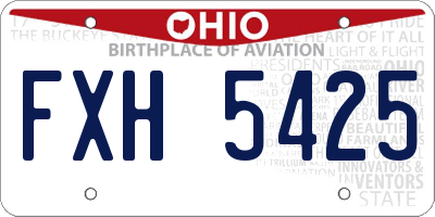 OH license plate FXH5425