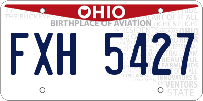 OH license plate FXH5427