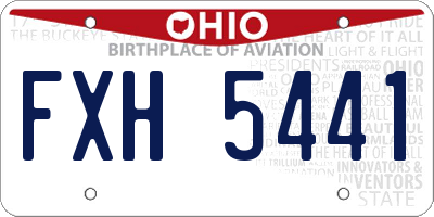 OH license plate FXH5441