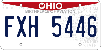 OH license plate FXH5446