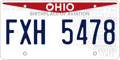 OH license plate FXH5478