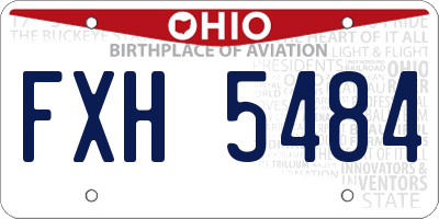 OH license plate FXH5484