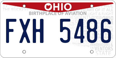 OH license plate FXH5486