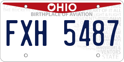 OH license plate FXH5487