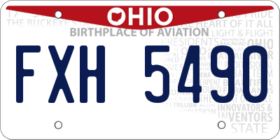 OH license plate FXH5490