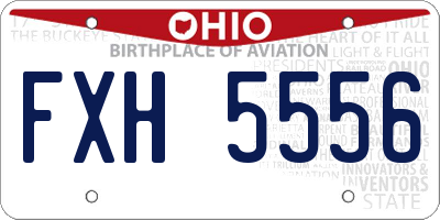 OH license plate FXH5556
