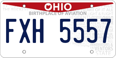 OH license plate FXH5557