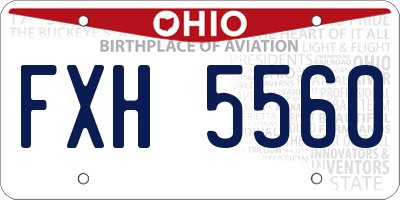 OH license plate FXH5560