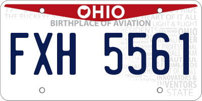 OH license plate FXH5561