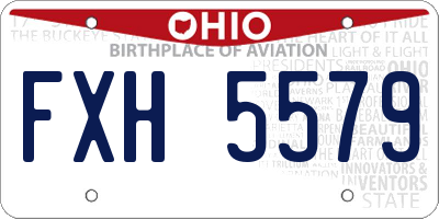 OH license plate FXH5579