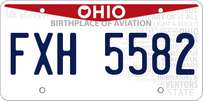 OH license plate FXH5582