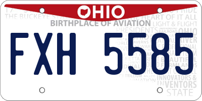OH license plate FXH5585