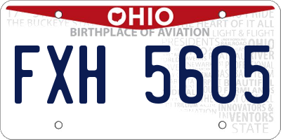 OH license plate FXH5605
