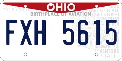 OH license plate FXH5615