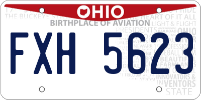 OH license plate FXH5623