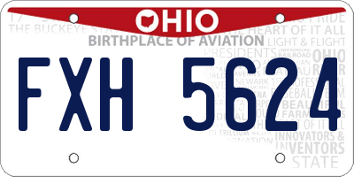 OH license plate FXH5624