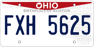 OH license plate FXH5625