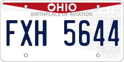 OH license plate FXH5644