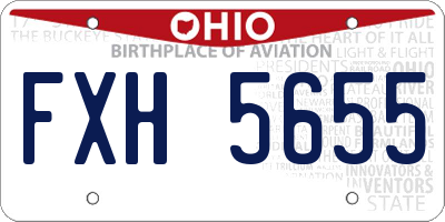 OH license plate FXH5655