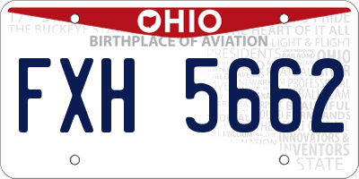 OH license plate FXH5662