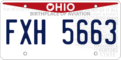 OH license plate FXH5663