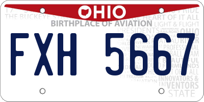 OH license plate FXH5667
