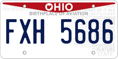 OH license plate FXH5686