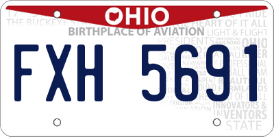 OH license plate FXH5691