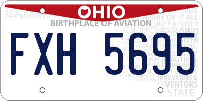 OH license plate FXH5695
