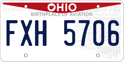OH license plate FXH5706