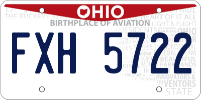 OH license plate FXH5722