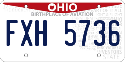 OH license plate FXH5736