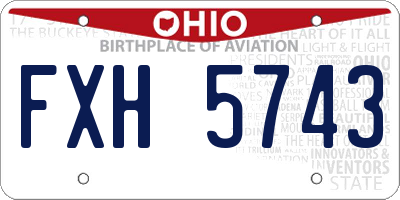 OH license plate FXH5743