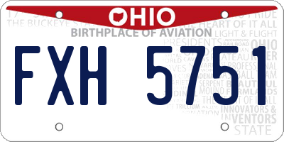 OH license plate FXH5751