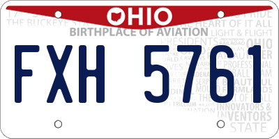 OH license plate FXH5761