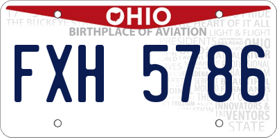 OH license plate FXH5786