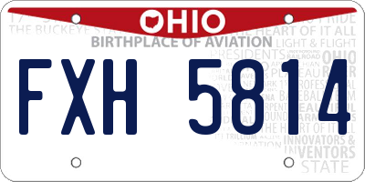 OH license plate FXH5814