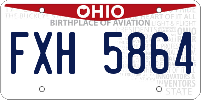 OH license plate FXH5864