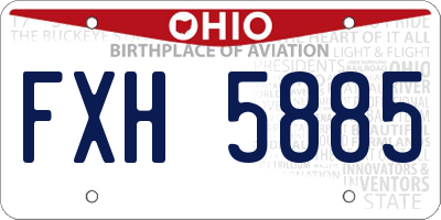 OH license plate FXH5885