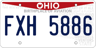 OH license plate FXH5886
