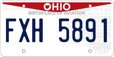 OH license plate FXH5891