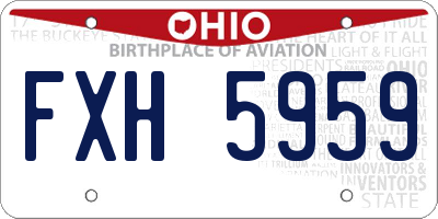 OH license plate FXH5959