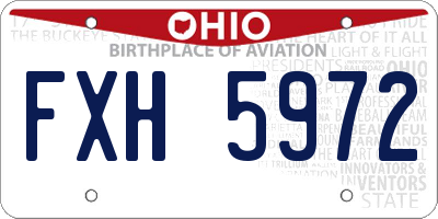 OH license plate FXH5972