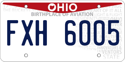OH license plate FXH6005