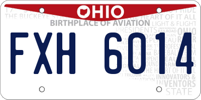OH license plate FXH6014
