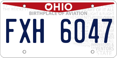 OH license plate FXH6047
